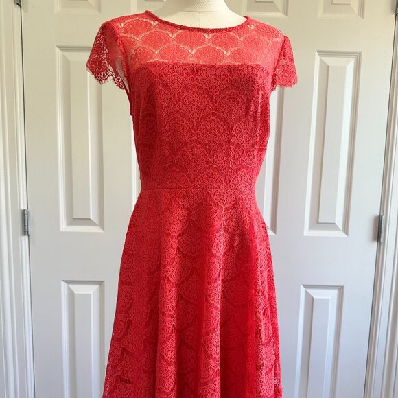 Jessica Simpson Dresses & Skirts - Jessica Simpson, Lace, Scalloped cap Sleeve, Women's Dress,Style JS6T8820 Size 8
